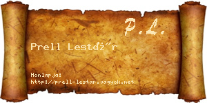 Prell Lestár névjegykártya